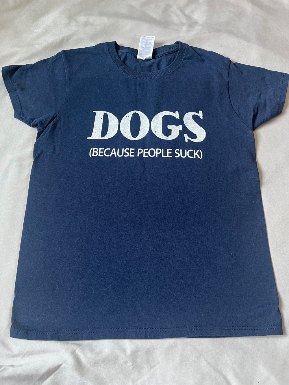 Dogs Graphic Tee - Navy Blue